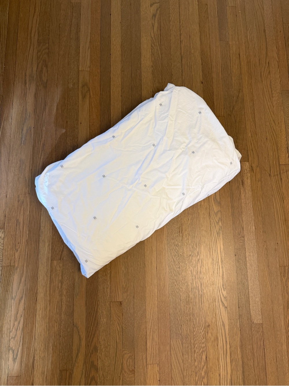 West Elm White Embroidered Duvet Cover